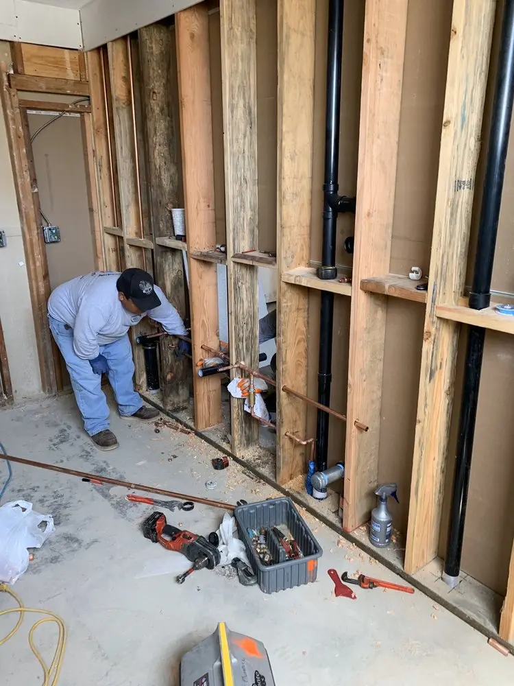 Commercial rough-in plumbing for Water Heater Replacement in Destin Harbor